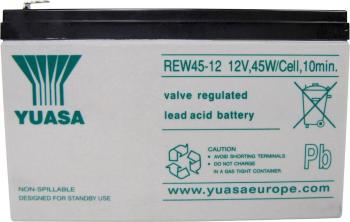 Yuasa REW 45 - 12 REW45/12 olovený akumulátor 12 V 8 Ah olovený so skleneným rúnom (š x v x h) 151 x 97 x 64 mm plochý k