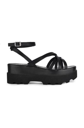 Sandále Altercore Dolo dámske, čierna farba, na platforme