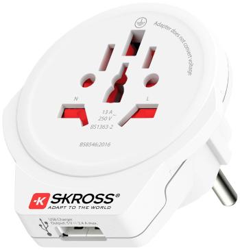 Skross 1500266 cestovný adaptér  World to Europe USB 1.0