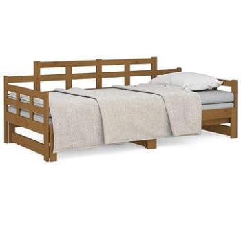 Výsuvná posteľ medovo hnedá masívna borovica 2× (90 × 190) cm, 820355