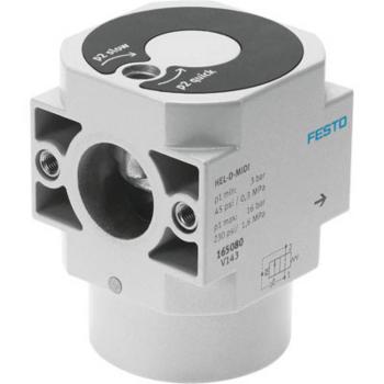 FESTO 170690 HEL-D-MINI zapínacie ventil  stlačený vzduch, inertné plyny Prevádzkový tlak (max.) 16 bar