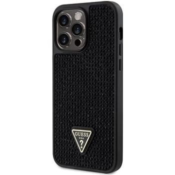 Guess Rhinestones Triangle Metal logo kryt pre iPhone 14 Pro Max Black (GUHCP14XHDGTPK)