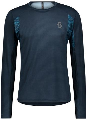 Scott Shirt Trail Run Midnight Blue/Atlantic Blue L Bežecké tričko s dlhým rukávom