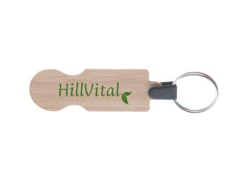 Prívesok na kľúče so žetónom z bambusu HillVital