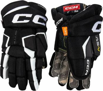 CCM Hokejové rukavice Tacks AS-V JR 10 Black/White