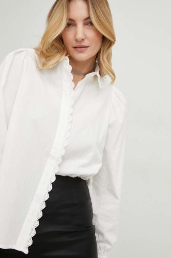 Bavlnená košeľa Answear Lab dámska, biela farba, regular, s klasickým golierom