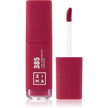 3INA The Longwear Lipstick dlhotrvajúci tekutý rúž odtieň 385 - Dark raspberry pink 6 ml