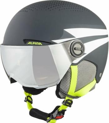 Alpina Zupo Visor Q-Lite Junior Ski helmet Charcoal/Neon Matt M Lyžiarska prilba