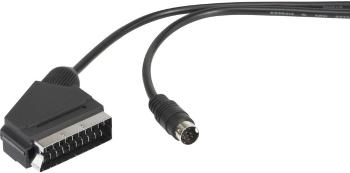 SpeaKa Professional konektor DIN / SCART AV prepojovací kábel [1x mini DIN zástrčka - 1x zástrčka scart] 1.50 m čierna