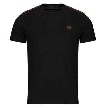 Fred Perry  CONTRAST TAPE RINGER  Tričká s krátkym rukávom Čierna