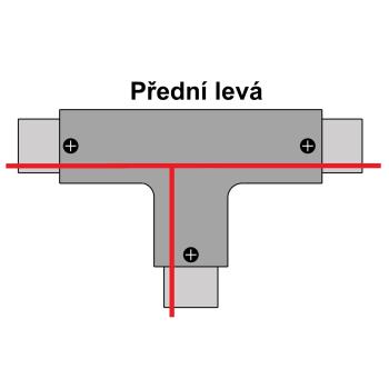 T-LED T spojka pre vstavanú 3F lištu Vyberte variantu: Ľavá predná biela 105683