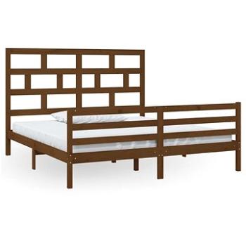 Rám postele medovo hnedý masívne drevo 180 × 200 cm Super King, 3101301