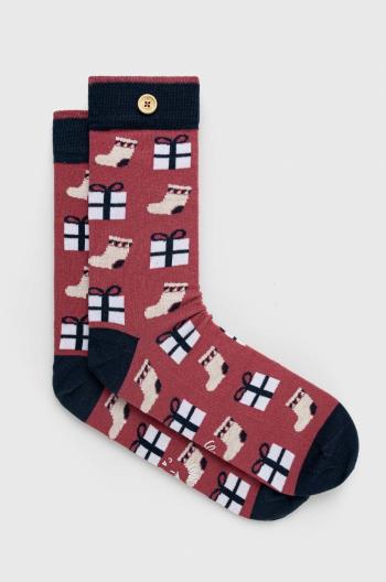 Ponožky Cabaia pánske, červená farba