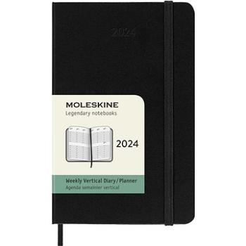 Moleskine 2024 S vertikálny, tvrdé dosky, čierny (DHB12WV2Y24)