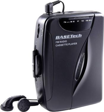 Basetech  prenosný prehrávač kaziet - walkman   čierna