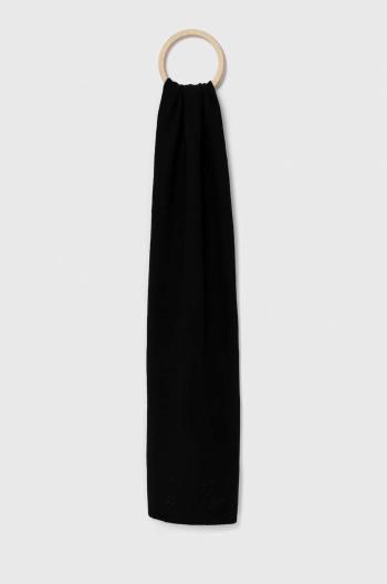 Šál Morgan dámsky, čierna farba, jednofarebný