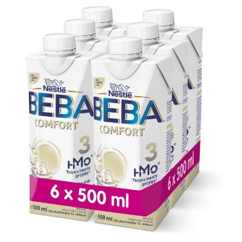 6x BEBA COMFORT 3 HM-O batoľacia tekutá mliečna výživa, 12+, tetra pack 500 ml