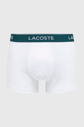 Boxerky Lacoste (3-pak) 5H3389-NUA, pánske, biela farba