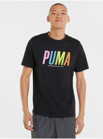 Čierne pánske tričko s potlačou Puma Graphic
