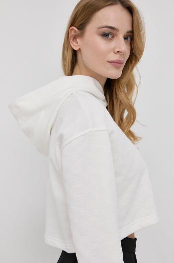 Mikina Elisabetta Franchi dámska, biela farba, s kapucňou, vzorovaná