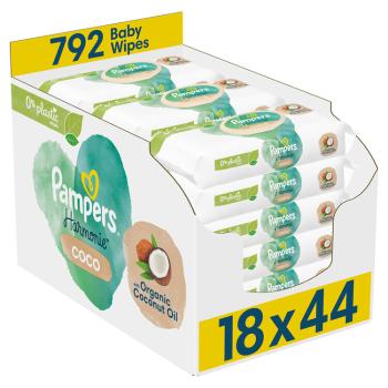 PAMPERS Obrúsky vlhčené Harmonie Coconut Plastic Free 18x44 ks