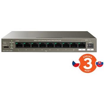 Tenda TEG1110PF-8-102W 9xRJ45 1xSFP Gigabit Switch 8xPoE 802.3af / at, 10 / 100 / 1 000 Mbps, VLAN,