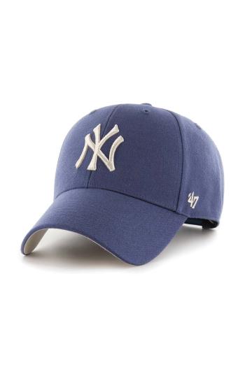 Čiapka s prímesou vlny 47brand MLB Yankees Subway Series s nášivkou