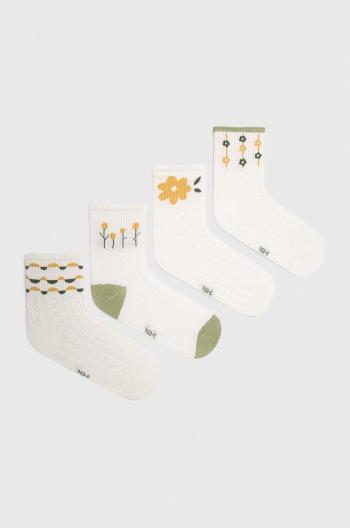 Ponožky Answear Lab 4-pak dámske, biela farba