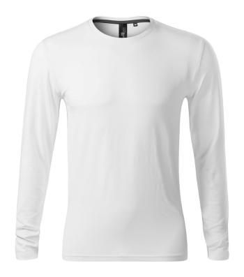 MALFINI Pánske tričko s dlhým rukávom Brave - Biela | S