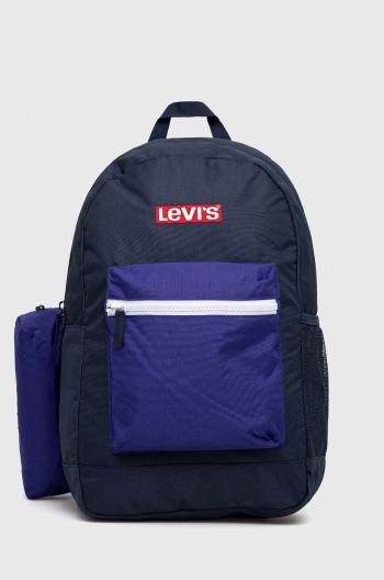 Detský ruksak Levi's tmavomodrá farba, veľký, vzorovaný