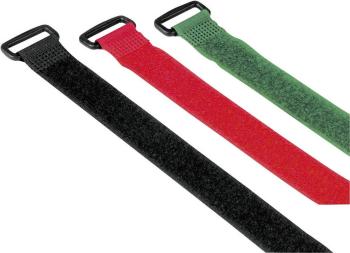 Hama káblová šnúra plast červená, zelená, čierna flexibilné (d x š) 25 cm x 2 cm 9 ks  00020538