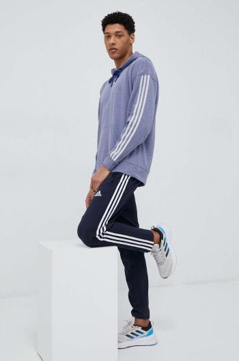 Tréningové nohavice adidas Essentials tmavomodrá farba, s nášivkou