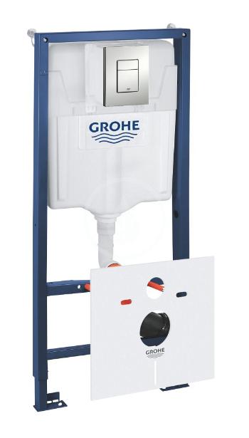 GROHE - Rapid SL Predstenová inštalácia s nádržkou na závesné WC, súprava Fresh a tlačidlo Skate Cosmopolitan, matný chróm 39449000