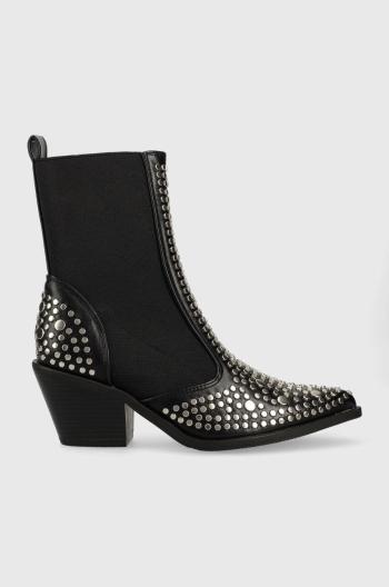 Kovbojské topánky Answear Lab dámske, čierna farba, na podpätku,