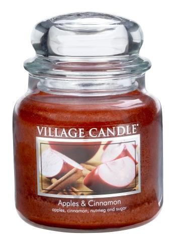 Village Candle Vonná sviečka v skle Jablko a škorica (Apple Cinnamon) 397 g