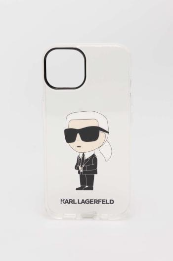 Puzdro na mobil Karl Lagerfeld iPhone 14 6,1" priehľadná farba