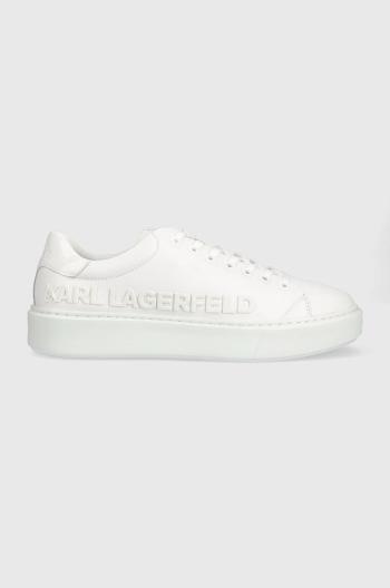 Kožené tenisky Karl Lagerfeld Kl52225 Maxi Kup biela farba