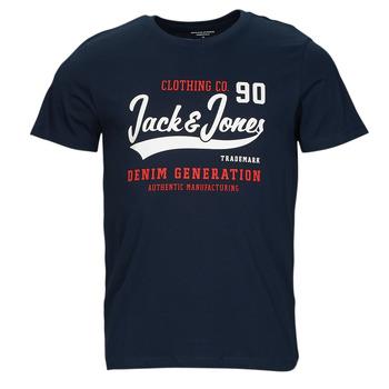 Jack & Jones  Tričká s krátkym rukávom JJELOGO TEE SS O-NECK 2 COL  Námornícka modrá