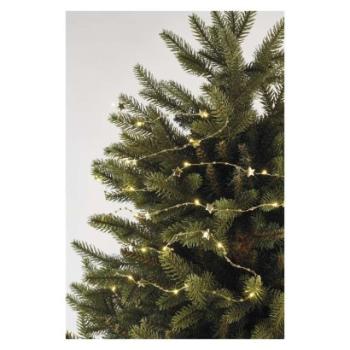 LED vianočná reťaz zlatá – hviezdičky, 1,9 m, 2x AA, vnútorný, teplá biela, časovač