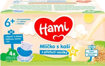 HAMI mliečko s kašou s príchuťou vanilky 4x250 ml