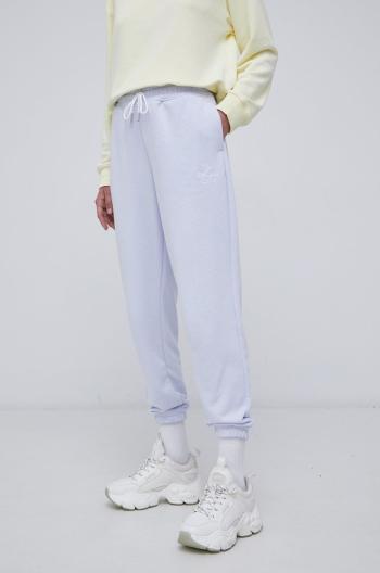 Nohavice New Balance WP13555SIY dámske, fialová farba, jednofarebné