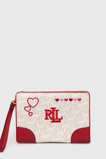 Listová kabelka Lauren Ralph Lauren červená farba