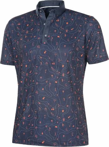 Galvin Green Miro Mens Polo Shirt Navy/Orange 2XL