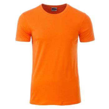 James & Nicholson Klasické pánske tričko z biobavlny 8008 - Oranžová | XXXL