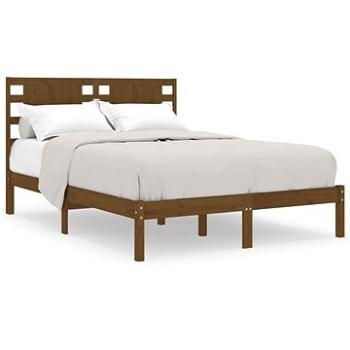 Rám postele medovo hnedý masívna borovica 140 × 190 cm, 3104201