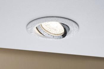 vstavané svietidlo do kúpeľne - halogénová žiarovka Paulmann Nova 93663, 35 W, biela (matná), chróm