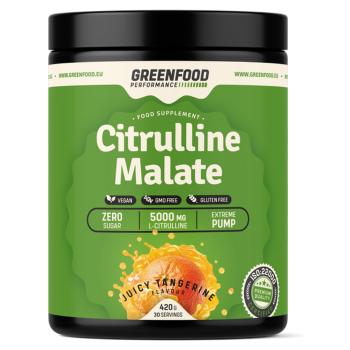 GREENFOOD NUTRITION Performance citrulline malate šťavnatá mandarínka 420 g