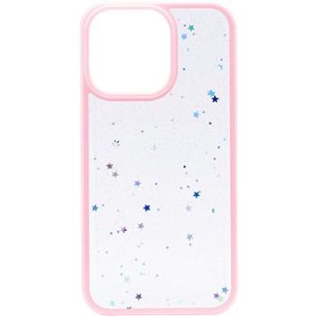 iWill Clear Glitter Star Phone Case pre iPhone 13 Pro Pink (DIP888-5)
