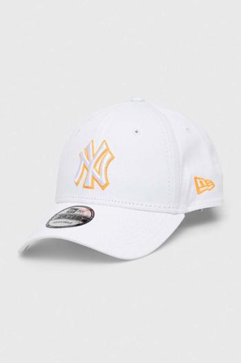 Bavlnená šiltovka New Era biela farba, s nášivkou, NEW YORK YANKEES