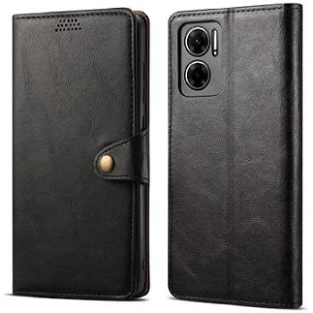 Lenuo Leather flipové puzdro pre Xiaomi Redmi 10 5G, čierne (348314)